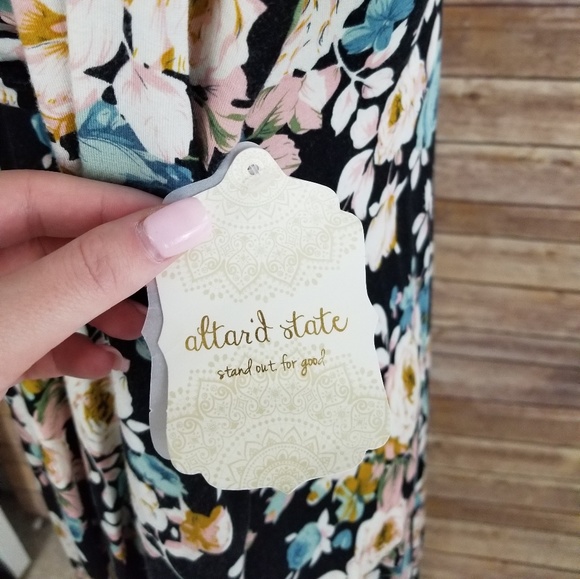 NWT Altar'd State Floral Dress Long Sleeve - Picture 5 of 8